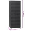 vidaXL Armoire de rangement de jardin avec 3 étagères Noir