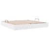 vidaXL Lit de Rangement avec matelas Blanc pur 200 x 200 cm Faux cuir