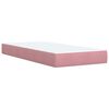 vidaXL Sommier &agrave; lattes de lit et matelas Rose 80x200 cm Velours