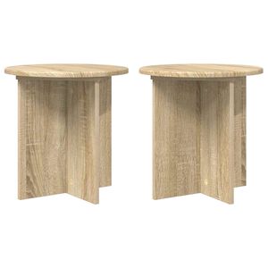 vidaXL Support de Plante 2 pi&egrave;ces Ch&ecirc;ne Sonoma 40 x 40 x 40 cm