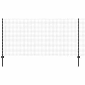 vidaXL Cl&ocirc;ture en fil soud&eacute; avec poteaux 10 x 1,2 m Gris Maille