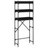 vidaXL &Eacute;tag&egrave;re pour machine &agrave; laver Ch&ecirc;ne noir 67 x 25 x 163 cm