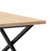 vidaXL Table basse cadre en X 90x90x45,5cm bois de pin massif et acier
