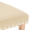vidaXL Chaises &agrave; manger lot de 2 cr&egrave;me tissu