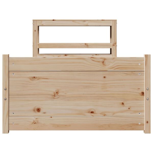 vidaXL Cadre de lit avec tête de lit sans matelas 90x190 cm