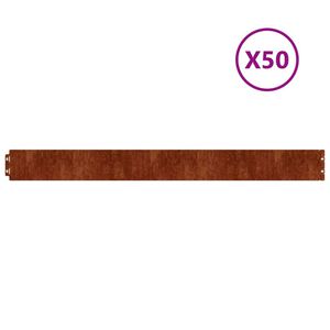 vidaXL Bordures de pelouse 50 pcs 10x103 cm acier corten flexible