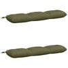 vidaXL Coussins de Banc VIANEN 2 pc 100 % polyester Vert olive