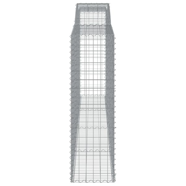 vidaXL Panier de gabions arqu&eacute; 400x50x160/180 cm Fer galvanis&eacute;