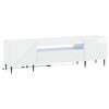 vidaXL Meuble TV LED Blanc brillant Bois d'ing&eacute;nierie