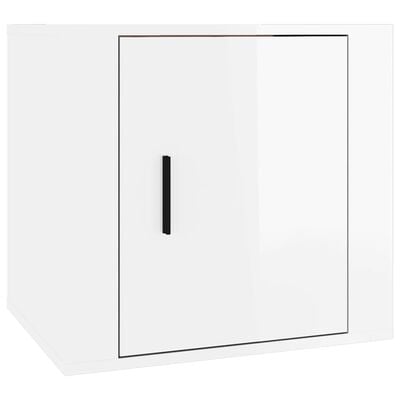 vidaXL Tables de chevet 2 pcs Blanc brillant 50x39x47 cm