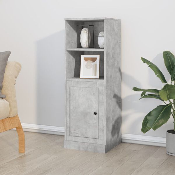 vidaXL Buffet haut gris b&eacute;ton 36x35,5x103,5 cm bois d'ing&eacute;nierie