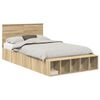 vidaXL Cadre de lit Ch&ecirc;ne Sonoma 120 x 190 cm Bois d'ing&eacute;nierie