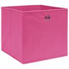 vidaXL Boîtes de rangement 4 pcs Tissu intissé 28x28x28 cm Rose