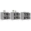 vidaXL Buffets 3 pcs Sonoma gris Bois d'ingénierie