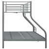 vidaXL Cadre de lit superposé sans matelas gris 140x200 cm/90x200 cm