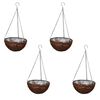vidaXL Lot de 4 Paniers Supsendus en Saule avec Fonds et Chaine Pendante