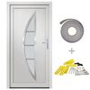 vidaXL Porte d'entr&eacute;e Blanc 108x200 cm PVC