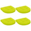 vidaXL Coussins de si&egrave;ge 4 pi&egrave;ces 4 pc 100 % polyester Vert vif.