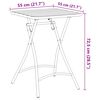 vidaXL Table de Jardin Blanc 55 x 55 x 73 cm Acier revêtu de poudre