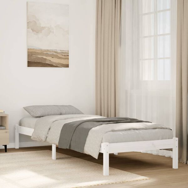 vidaXL Cadre de lit extra long sans matelas 80x210 cm bois massif pin