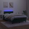 vidaXL Sommier &agrave; lattes de lit avec matelas LED vert fonc&eacute; 120x190 cm