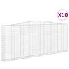 vidaXL Paniers &agrave; gabions arqu&eacute;s 10 pcs 400x30x160/180 cm Fer galvanis&eacute;