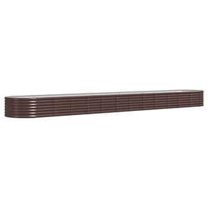 vidaXL Lit sur&eacute;lev&eacute; de jardin Acier galvanis&eacute; marron