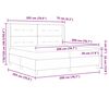 vidaXL Lit &agrave; Ressorts avec matelas Gris clair 200 x 200 cm tissu