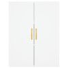 vidaXL Buffet haut Blanc 69,5x34x180 cm Bois d'ing&eacute;nierie