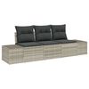 vidaXL Ensemble de Canap&eacute;s avec coussin 3 pcs Gris clair polyrotin