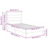 vidaXL Cadre de lit avec t&ecirc;te de lit Gris fonc&eacute; 80 x 200 cm tissu