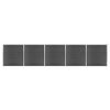 vidaXL Ensemble de panneau de cl&ocirc;ture WPC 872x186 cm Noir