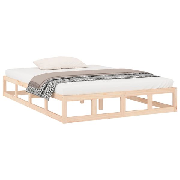 vidaXL Cadre de lit sans matelas 140x200 cm bois massif
