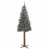 vidaXL Sapin de No&euml;l mince Vert 210 cm PVC et bois de pin massif