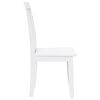vidaXL Chaises à manger 2 pcs blanc bois massif caoutchouc