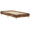 vidaXL Cadre de lit sans matelas chêne fumé 75x190cm bois d'ingénierie