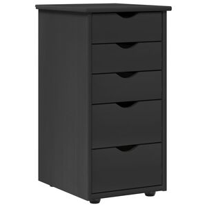vidaXL Armoire 34 x 39 x 61,5 cm Bois de Pin Massif Gris