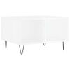vidaXL Table basse Blanc brillant 60x50x36,5 cm Bois d'ing&eacute;nierie
