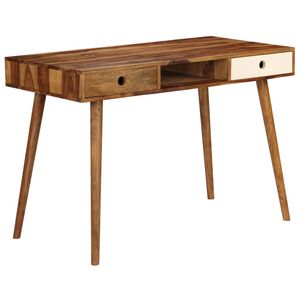 vidaXL Bureau 110 x 55 x 76 cm Bois solide de Sesham