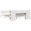 vidaXL Lit biblioth&egrave;que sans matelas blanc 200x200 cm bois pin massif