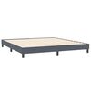 vidaXL Sommier &agrave; lattes de lit et matelas gris fonc&eacute; 180x210cm velours