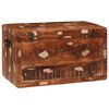 vidaXL Bo&icirc;te de rangement avec stockage Marron Bois de mangue massif