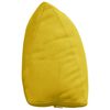 vidaXL Coussin de Dos Jaune 60 x 20 x 50 cm Tissu en velours c&ocirc;tel&eacute;