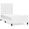 vidaXL Cadre de lit sans matelas blanc 100x200 cm similicuir