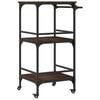 vidaXL Chariot de cuisine chêne marron 60,5x50x105cm bois d'ingénierie