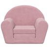 vidaXL Canap&eacute;-lit pour enfants Rose Peluche douce