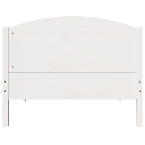 vidaXL Cadre de lit sans matelas blanc 100x200 cm bois de pin massif