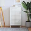 vidaXL Porte d'armoire &agrave; persiennes blanc 99,3x59,4 cm pin massif