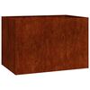 vidaXL Jardini&egrave;re rouill&eacute; 120x80x80 cm acier inoxydable
