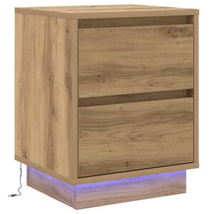 vidaXL Cabinet de chevet avec tiroir Ch&ecirc;ne artisanal 39 x 34,5 x 50 cm